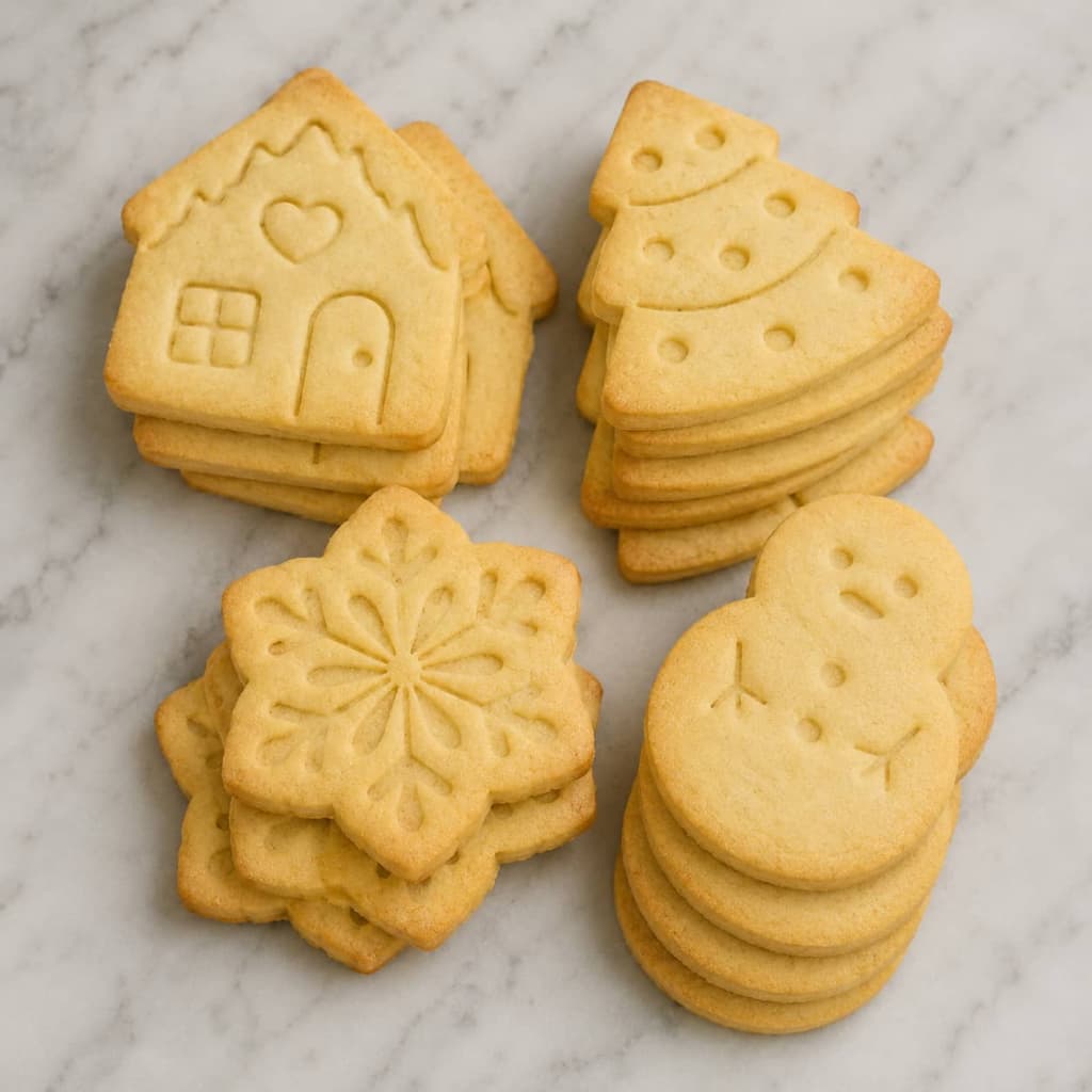 Cortadores de Biscoito de Natal Árvore Casinha Guirlanda e Boneco de Neve - 6 unidades