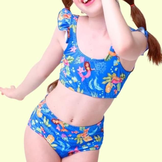 Biquini Infantil Menina I Proteção UV50+ I Todo Forrado I Confortável e Seguro para Praia e Piscina