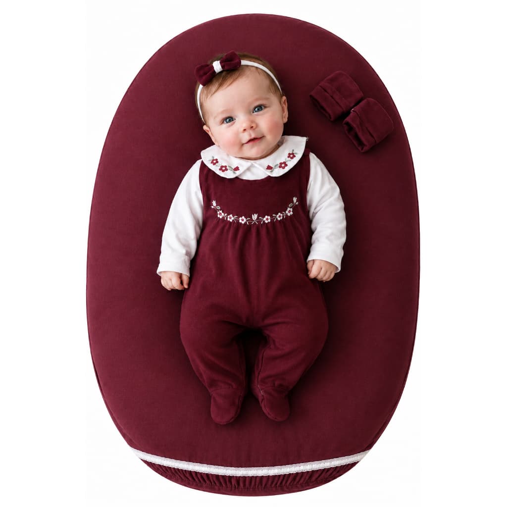 Saída Maternidade Menina Bela Marsala 05 Peças Roupa de Bebê Menina