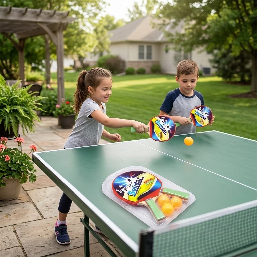Raquete  Jogar Ping Pong 3 Bolinhas Mesa Ping Pong Crianças Jogar Brincar