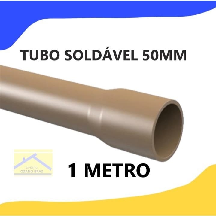 TUBO PVC SOLDÁVEL 50MM MARROM 1 METRO , PARA  INSTALAÇÃO HIDRÁULICA RESIDENCIAL E COMERCIAL.