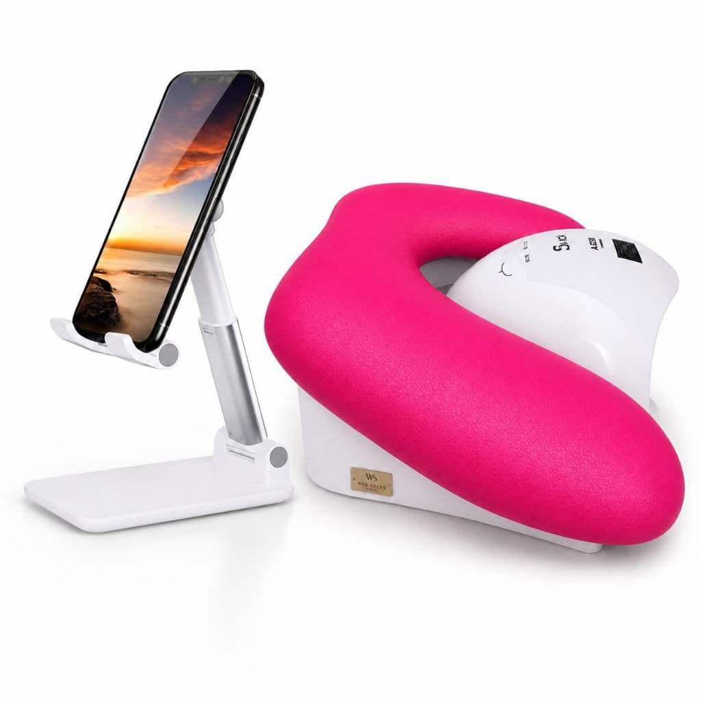 Kit Apoio de Mao Braço para manicure Delta Basic + Suporte de Celular Altura Ajustavel Web Sales Nails