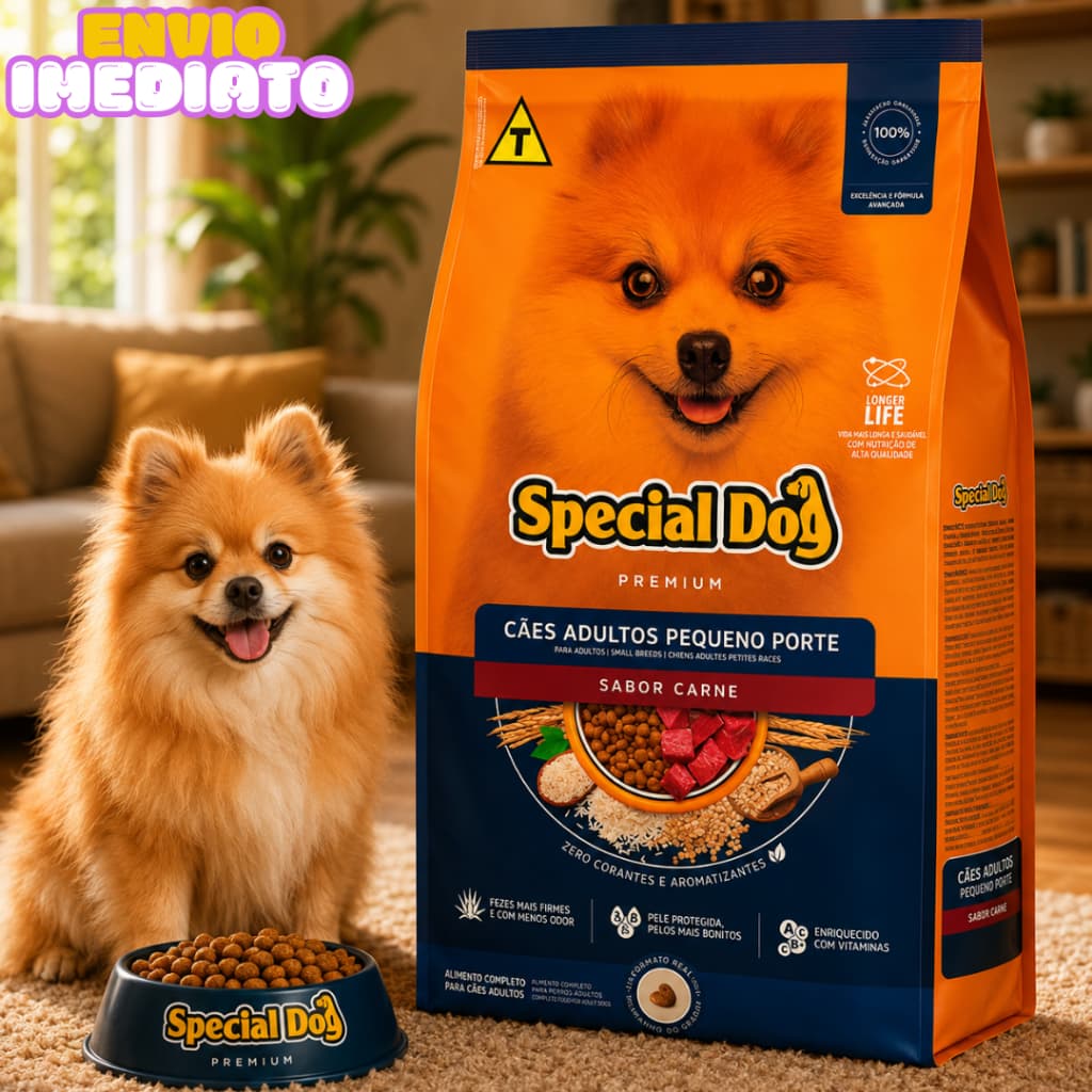 Ração de cachorro 10,1kg Special Dog Adulto Pequeno Porte sem Corantes - Envio Imediato