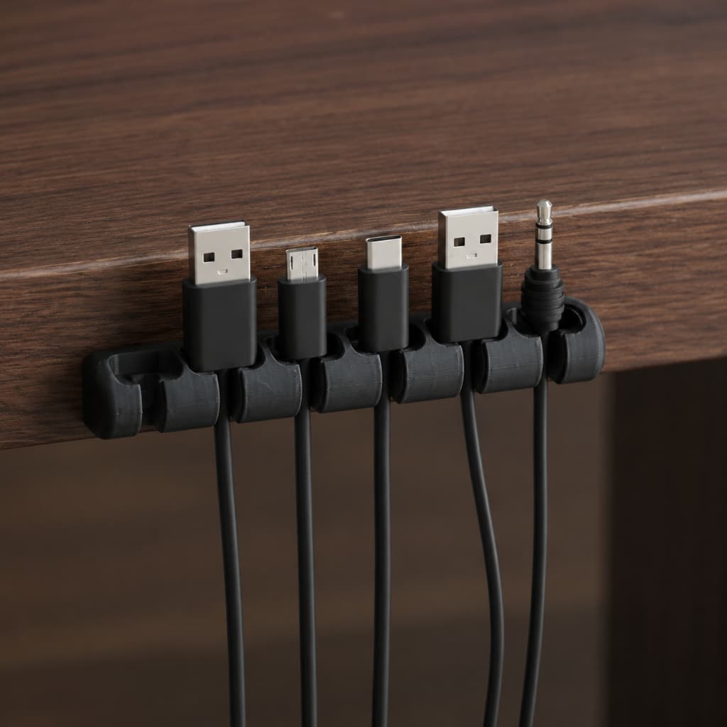 Clipe Mesa Organizador Cabos E Fios Carregador Entradas USB Gerenciador De Espaço Qualidade Premium
