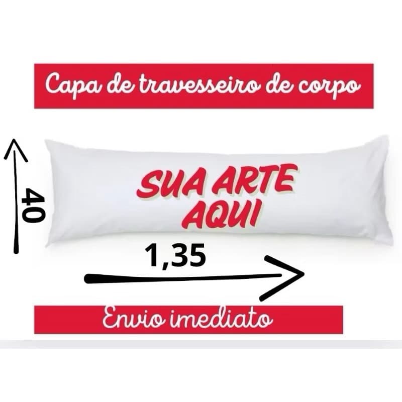 Capa De Travesseiro Xuxão Personalizado Travesseiro De Corpo Sua Arte 1,35x40