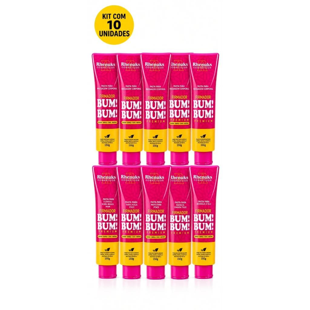 Kit 10 Gel Firmador De Bumbum Barriga Coxas E Abdômen 150g