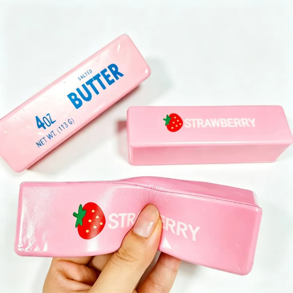 Squishy Butter Manteiga Rosa Morango Tik Tok
