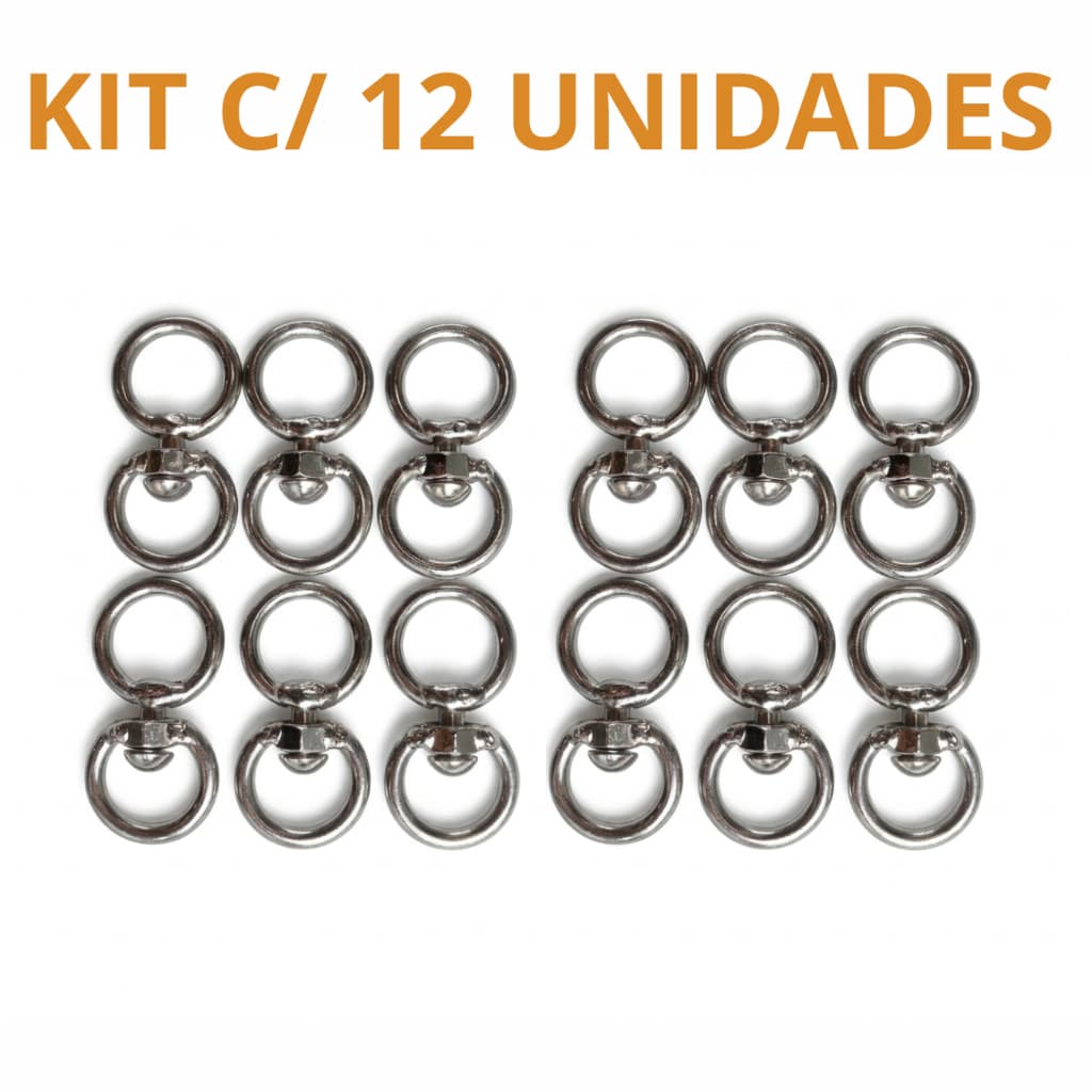 Kit C/12un Destorcedor Duplo Metal  Para Buçais Cavalo Tam 2