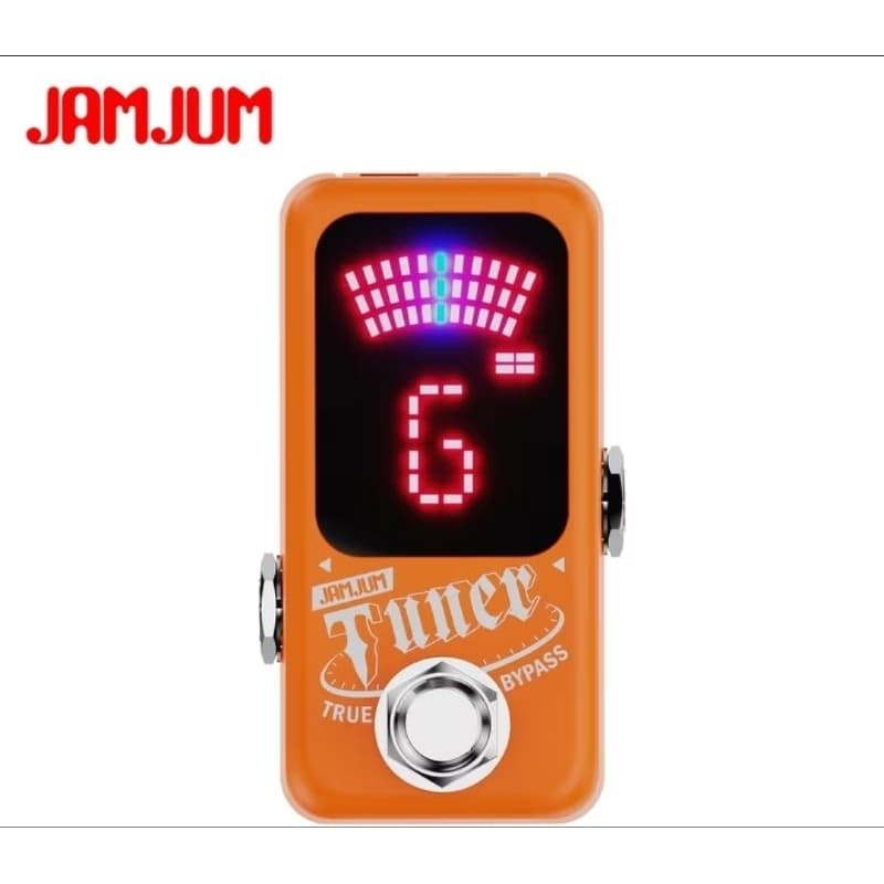 Pedal Afinador JAMJUM Cromático Guitarra Baixo True Bypass Display LED