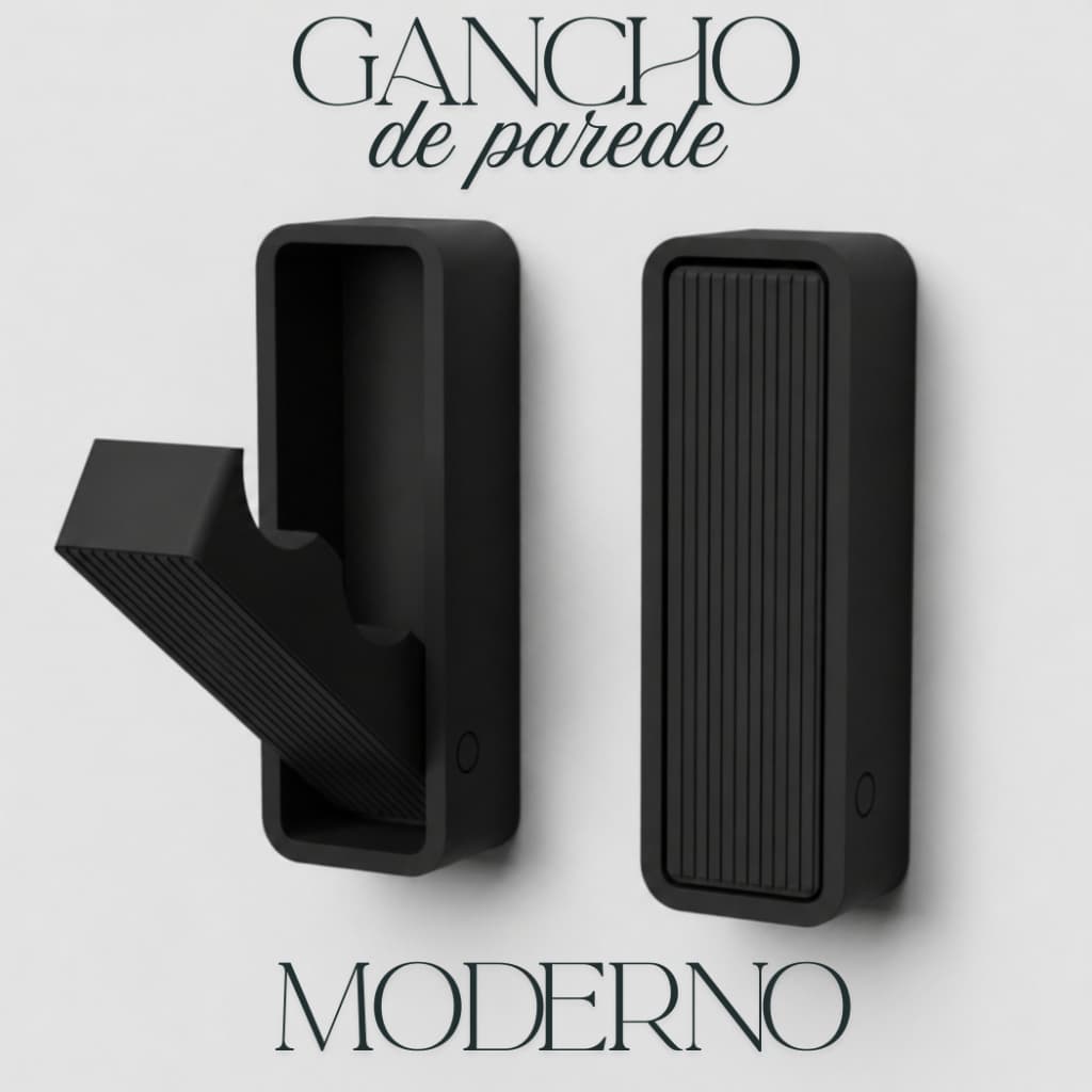 Gancho De Parede Moderno 3D Organizador Para Casa Banheiro Quarto Cozinha Suporte Adesivo Até 3kg