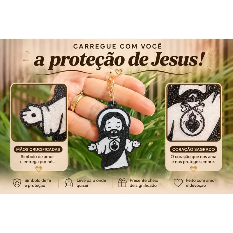 Chaveiro de Jesus Cristo | lembrancinha católica crisma primeira comunhão ECC