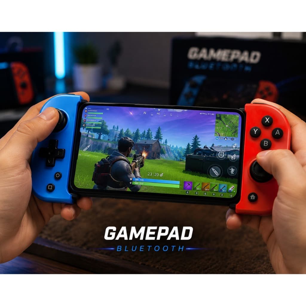 Controle Gamer para Celular Bluetooth Gamepad Extensível Recarregável Android iOS