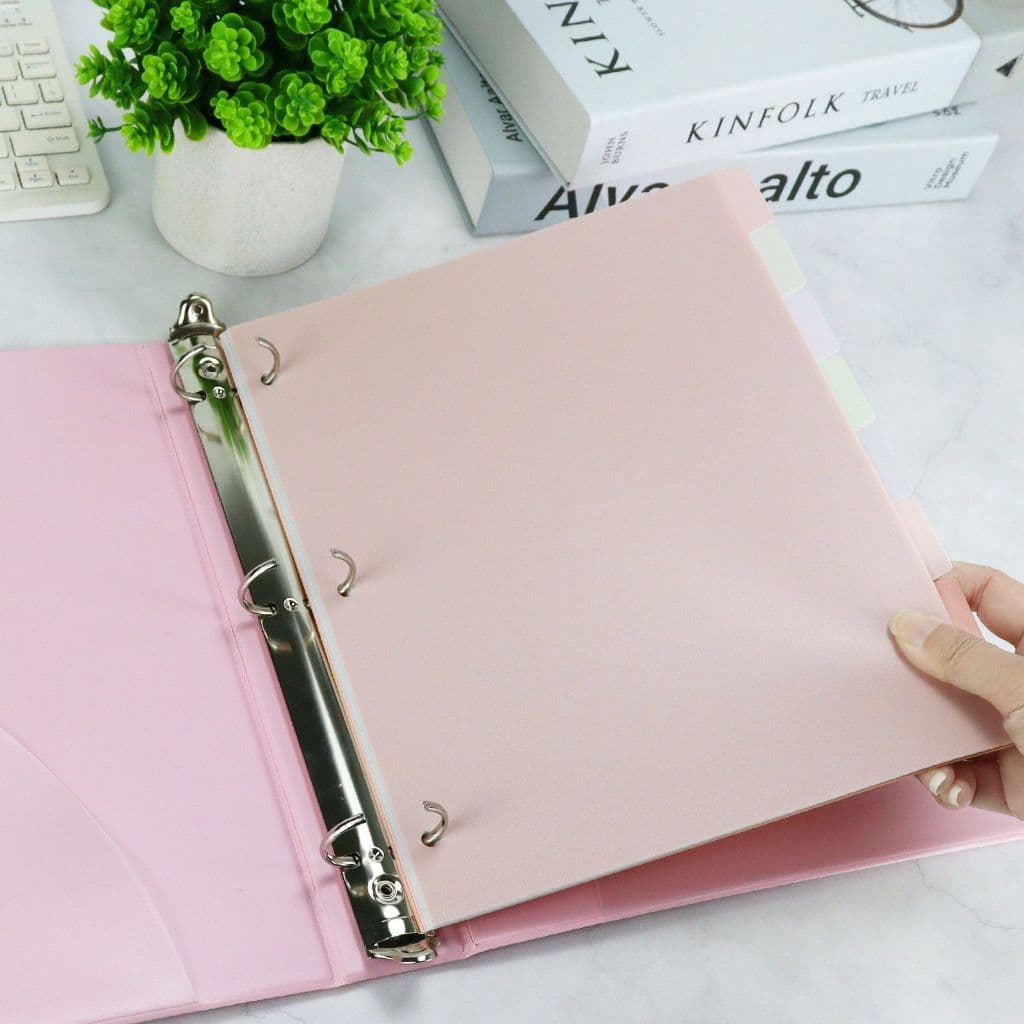 Divisórias Coloridas B5 A4 para Caderno de Discos Separadores Organizadores de Folhas para Caderno Inteligente