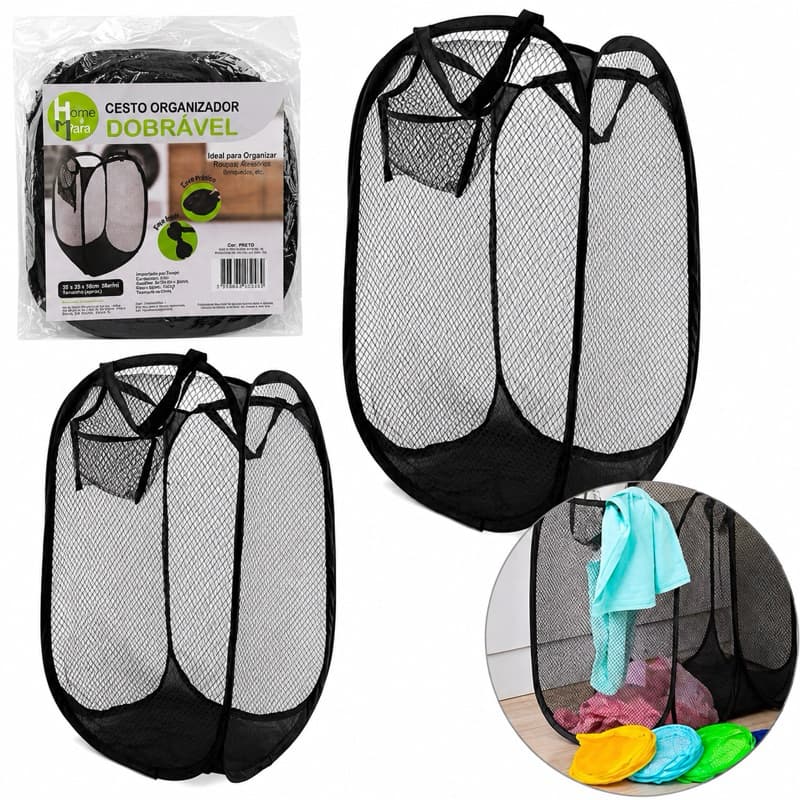 Cesto De Roupa Organizador Dobrável Para Roupas E Brinquedos Cesto Infantil