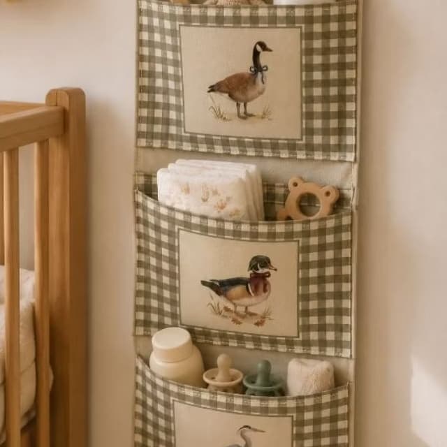 porta objetos delicado de gansos, porta objetos vintage, porta objetos para quartinho de bebê