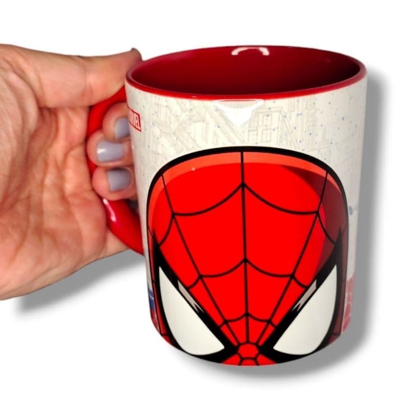 Caneca Heróis Marvel | Presente Geek | Criativo | Homem Aranha | Homem de Ferro | Miles Morales