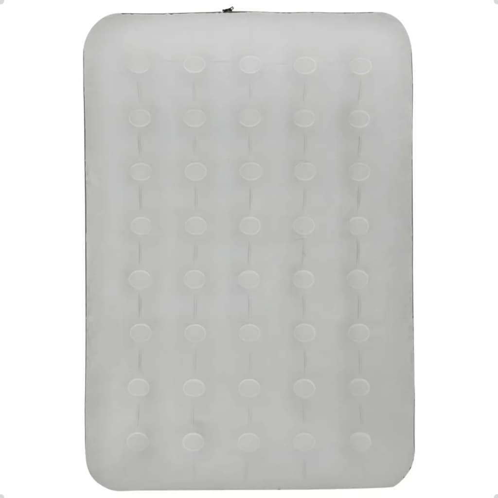 Colchao De Casal Inflavel Deluxe Comfort Cinza Bel Lazer Acampamento Cama Dobravel Portatil [