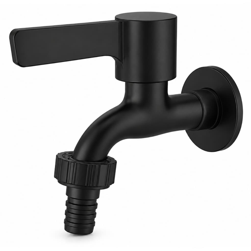 Torneira para Tanque Jardim Área Externa Lavanderia Bico Padrão Em ABS 1/4 de Volta