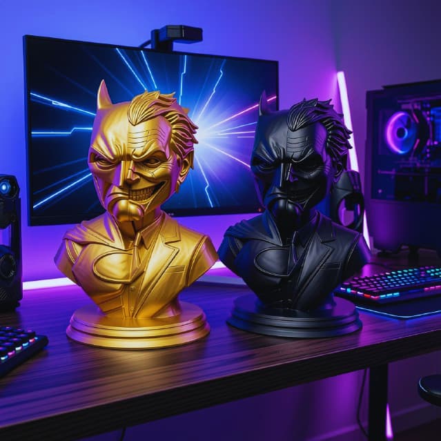 Boneco Gamer Herói  Action Figure Batman e Coringa – Item Colecionável Decorativo Gamers