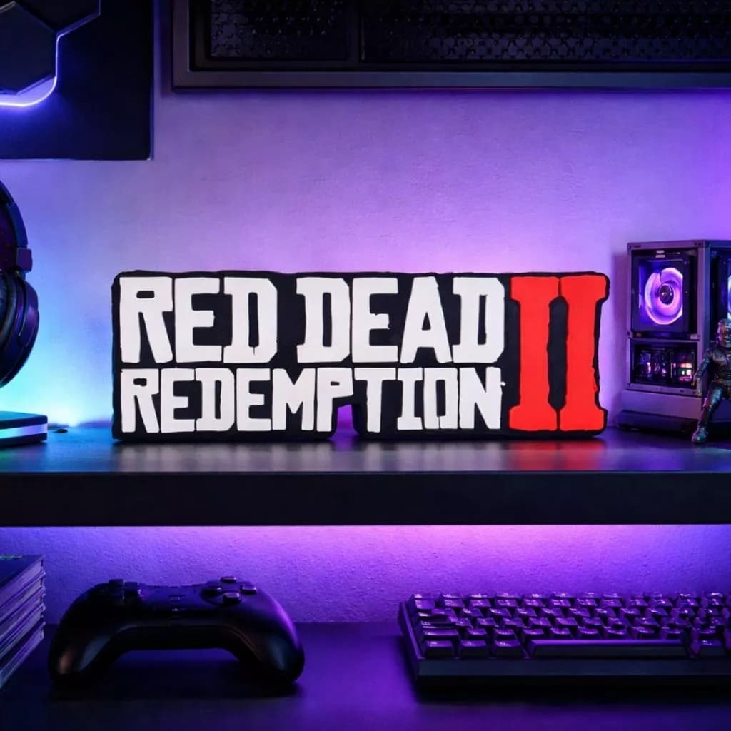 Placa Decoração para Quarto Gamer Red Dead Redemption 2 - RDR2