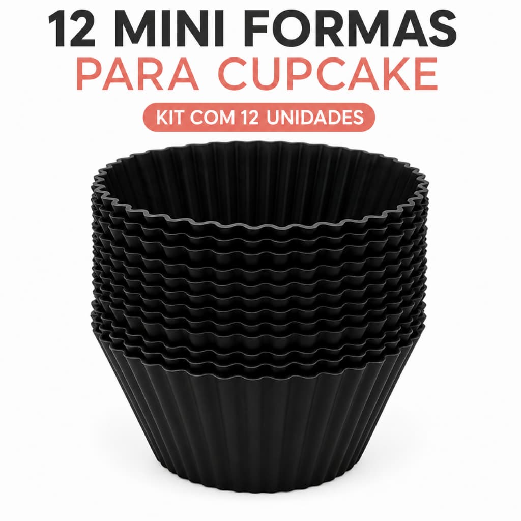 Forma Cupcake Silicone Forno Cozinha Buffet - Cupcakes Perfeitos Forma Silicone Fácil De Usar