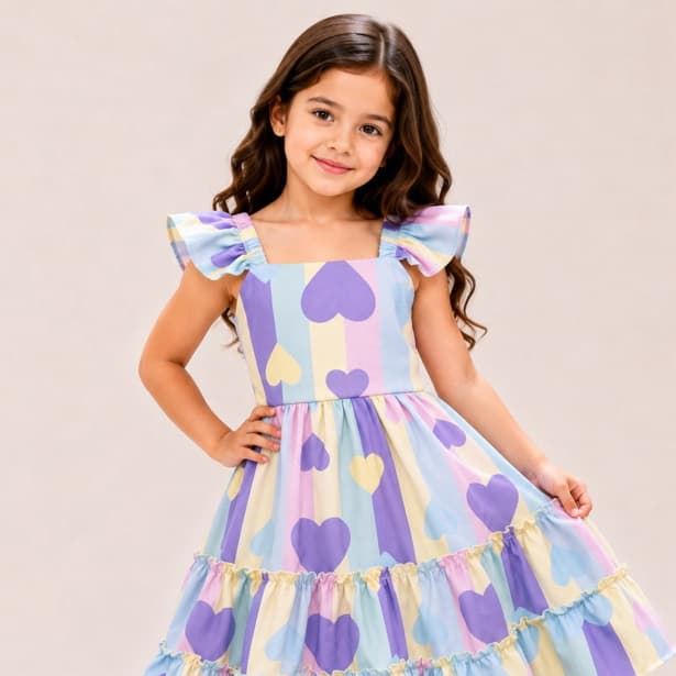 Vestido Infantil Menina 2 ao 10 – Mais de 10 Estampas, Modelo Blogueirinha com Babados para Festa, Aniversário e Verão