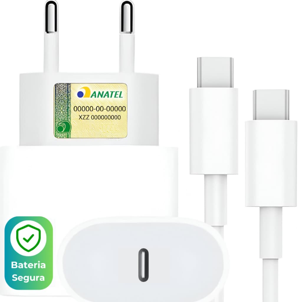 Fonte Carregador 100% Original Apple 20W USB-C IPhone Turbo Lacrado ID-Apple IPhone IPad Apple Watch