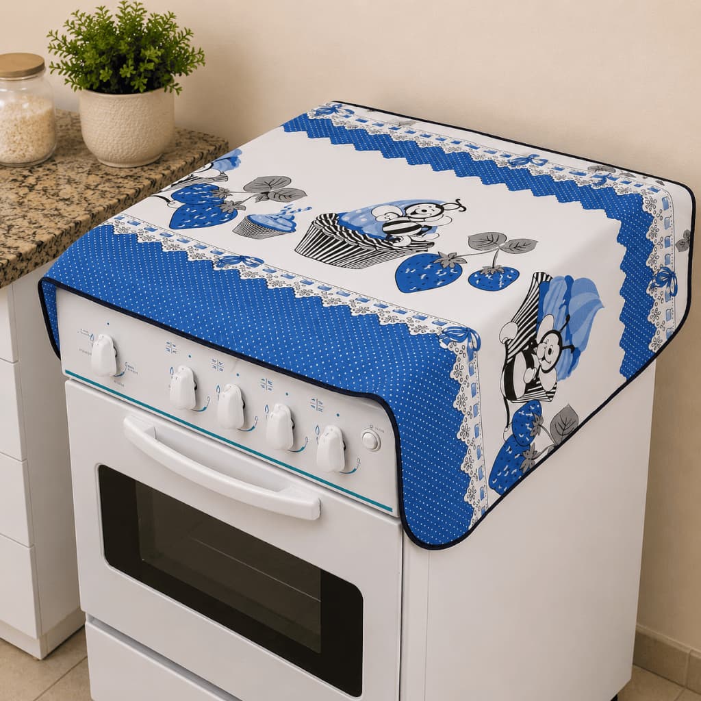 Toalha para Fogão 90x50cm Estampada Capa Protetora Decorativa para Cozinha