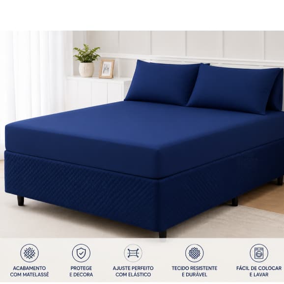 Saia Matelada para box; Cama Box. Solteiro, Casal, Queen e King.