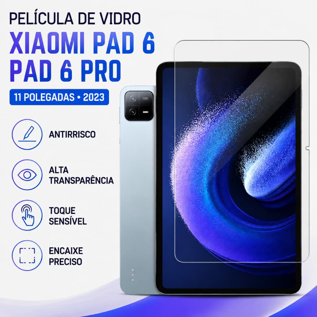 Película de Vidro para Xiaomi Pad 6 Mi Pad 6 Pro 11 Polegadas 2023 Protetor de Tela Antirrisco