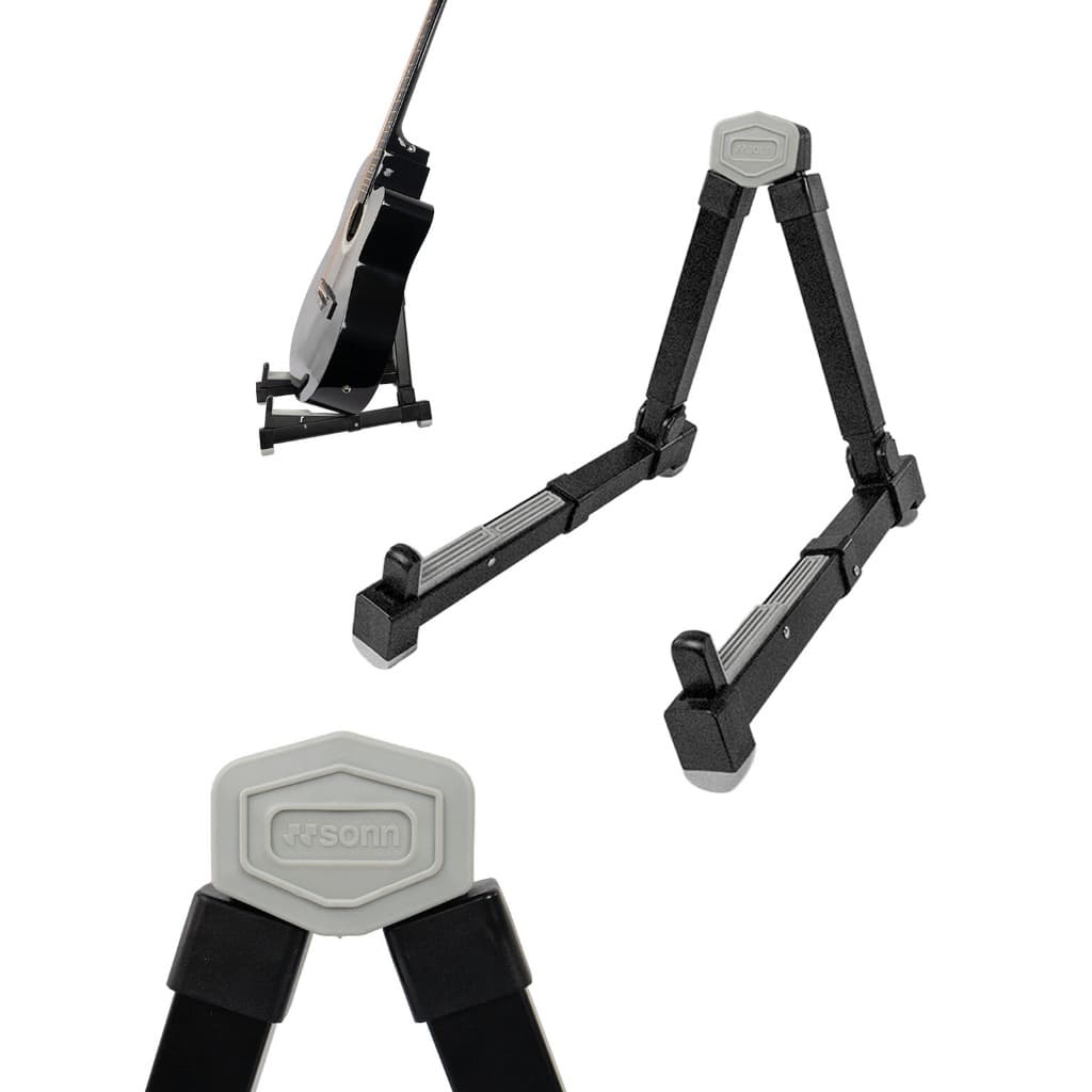 Suporte de Chão SONN SG-01 Multiuso para Violão, Guitarra, Contrabaixo, Ukulele e Cavaquinho Dobrável Ajustável