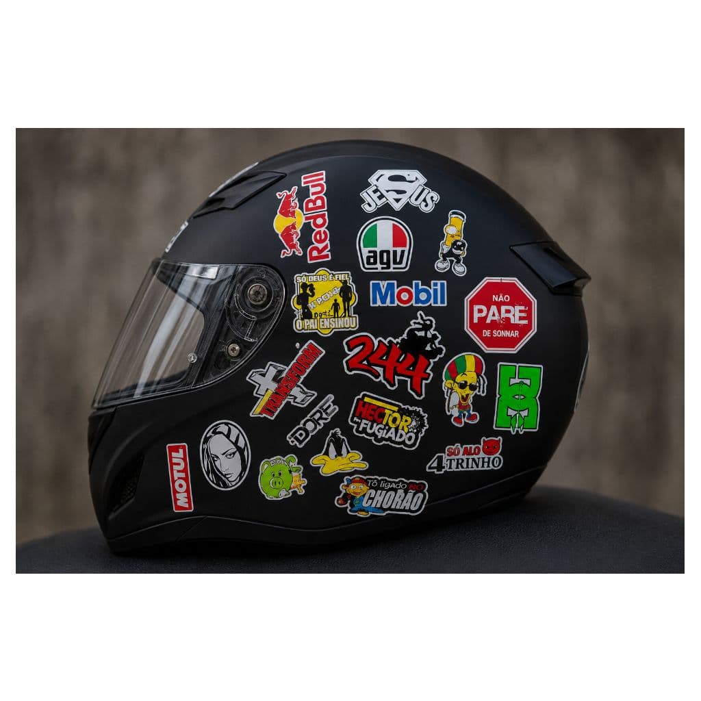 20 Adesivos Bike Moto Carro Capacete Tuning Motoboy Grau 244