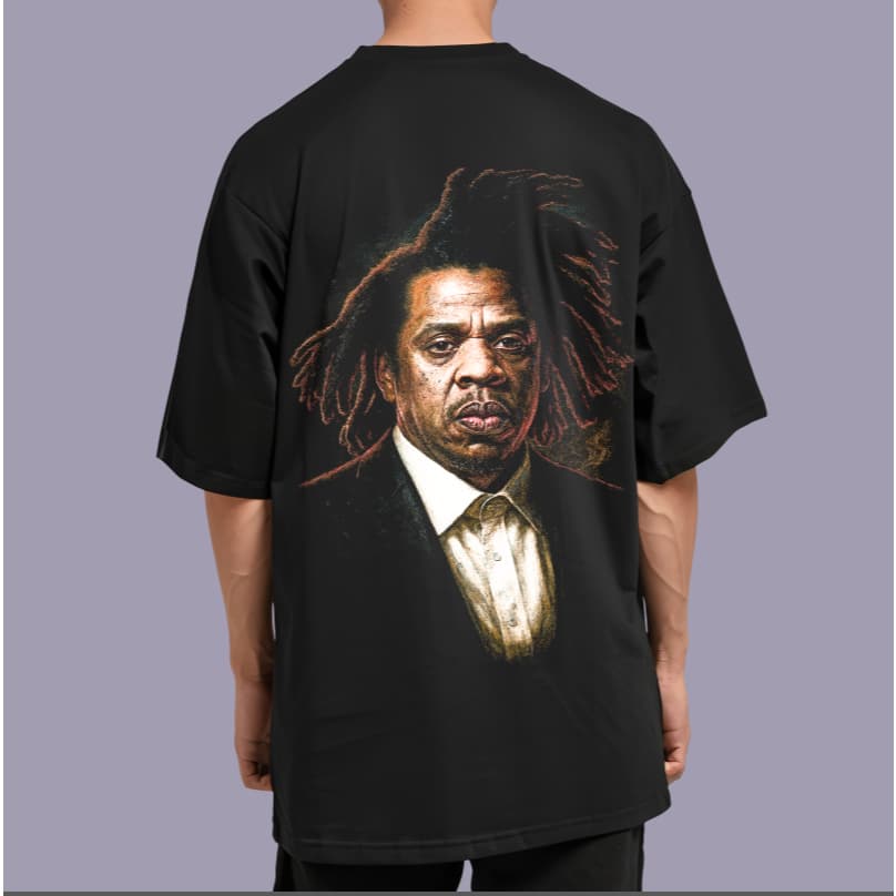 Camiseta Oversized Jay-Z Rapper - Algodão Gola Redonda Casual Basico Estilo de Rua Confortavel COD 3