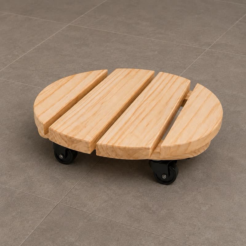 Suporte Para Vaso De Plantas Redondo Pinus Suporte 30 Jardim Suculentas Carrinho