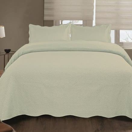 Jogo De Colcha Para Cama Estampa Lisa Ultrassonic Urban Queen Cobre Leito Com Fronha Porta Travesseiro Taupe 240x260cm