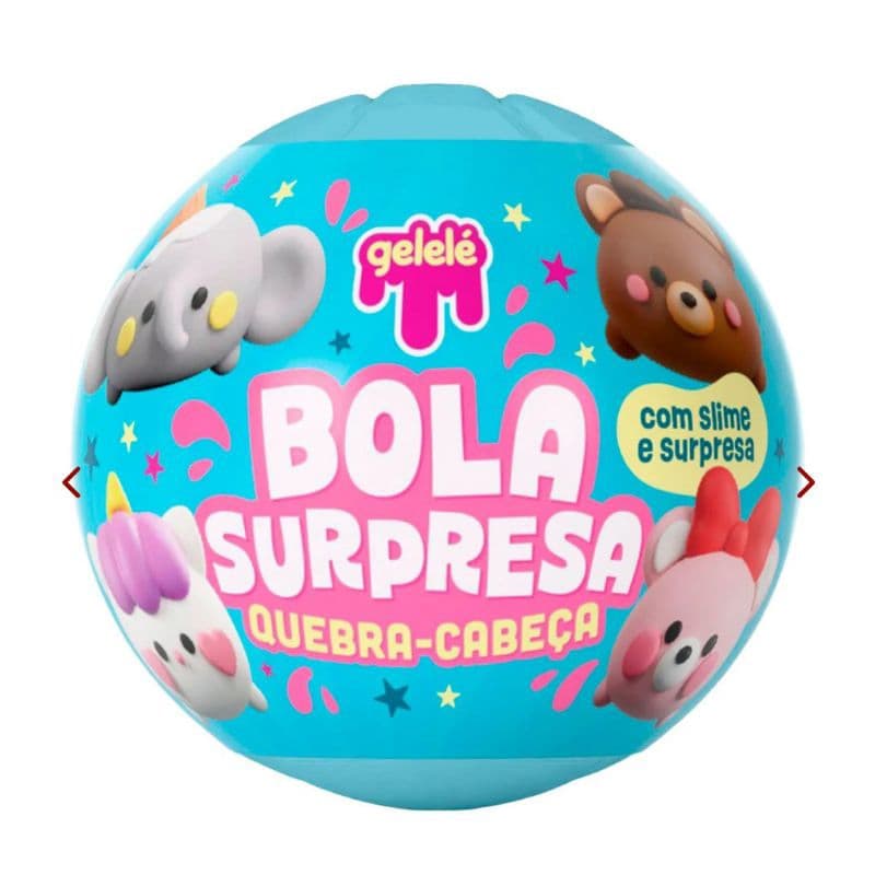 Bola Surpresa Quebra Cabeça Mini Cabeçudinhos Slime Gelelé