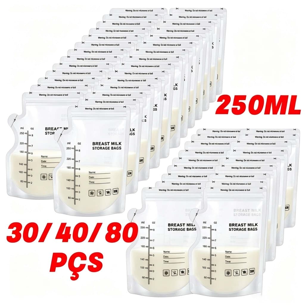 KIT 30/60/90 Bags for Storing/Freezing Breast Milk 250 mL Freezer - P1