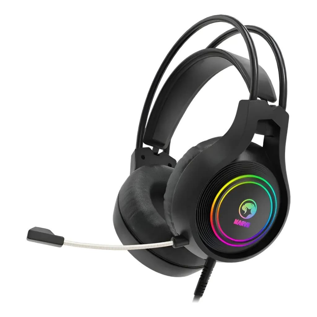 Headset Gamer RGB Marvo H30 Audios Imersivo Com Microfone P2 USB Fone De Ouvido Potente Notebook PC Laptop PS4 PS5