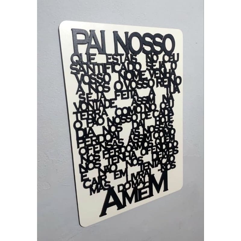 Quadro Decorativo Pai Nosso em MDF 40cm altura