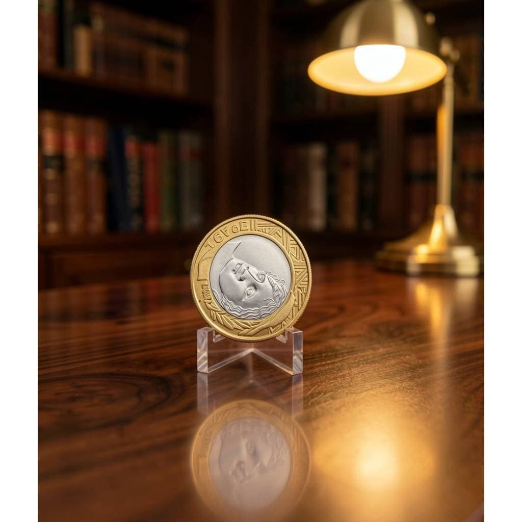 Kit 10 Suporte Expositor em Acrílico Para Moedas Challenge Coin Porta Moedas