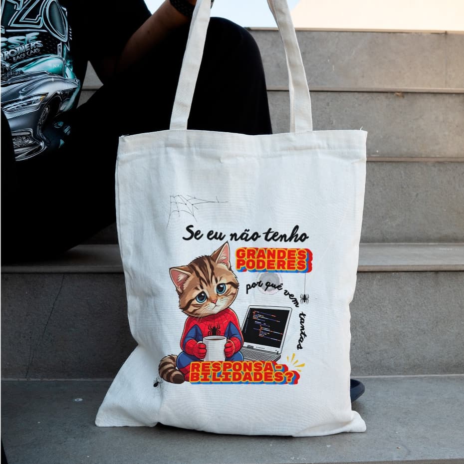 Ecobag Miranha Com Grandes Poderem Vem Grandes Responsabilidades Spidey