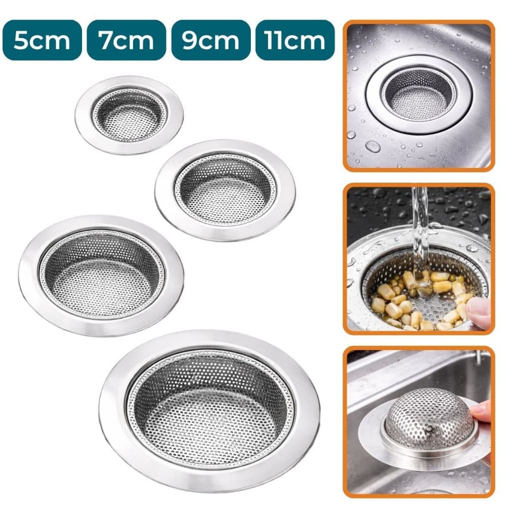 Ralo de Pia Cozinha Cuba Banheiro Inox 5cm 7cm 9cm 11cm Ralinho Com Borda