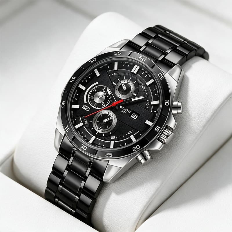 Relógio Masculino Quartzo Novo à Prova d'Água Perfeito para Estilo Profissional, Casual e Esportivo