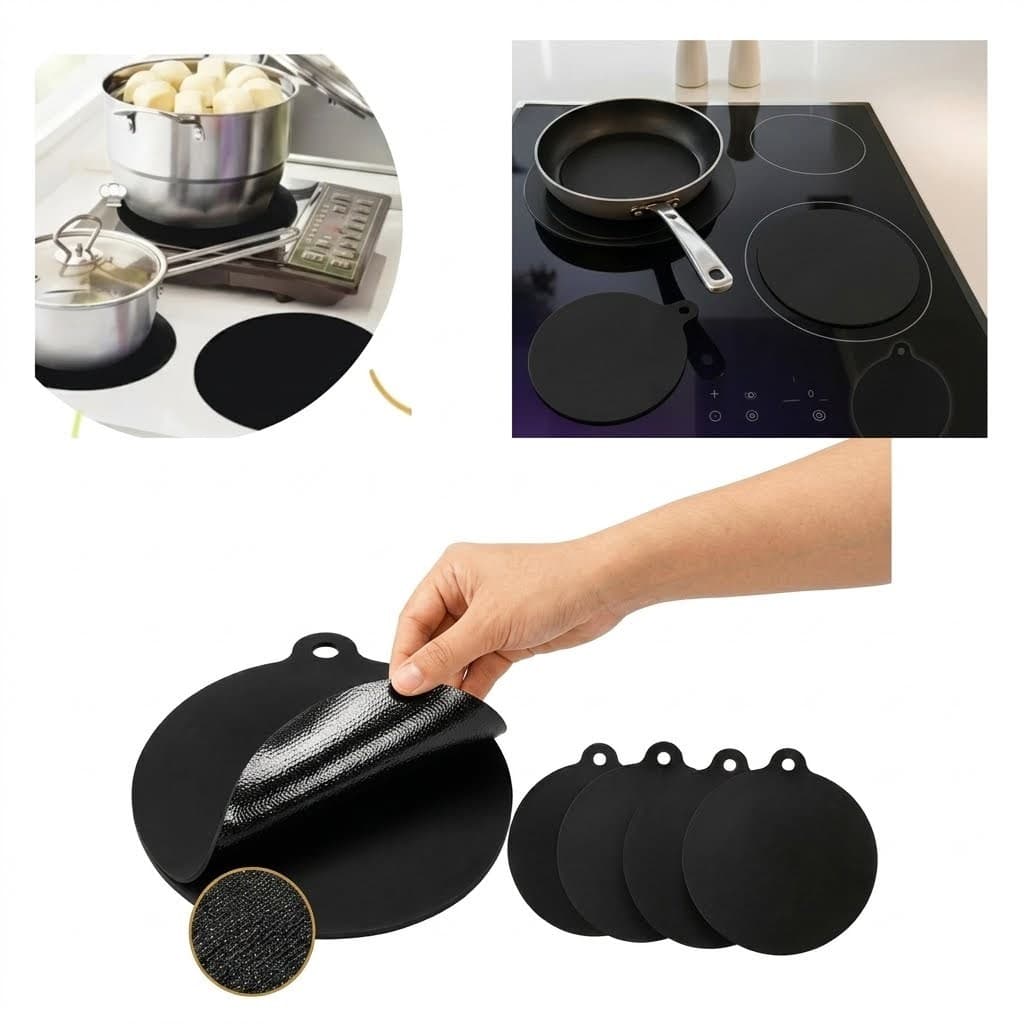 Kit 4 Protetor Fogão Indução Silicone Tapete Cooktop 20 Cm Não Risca