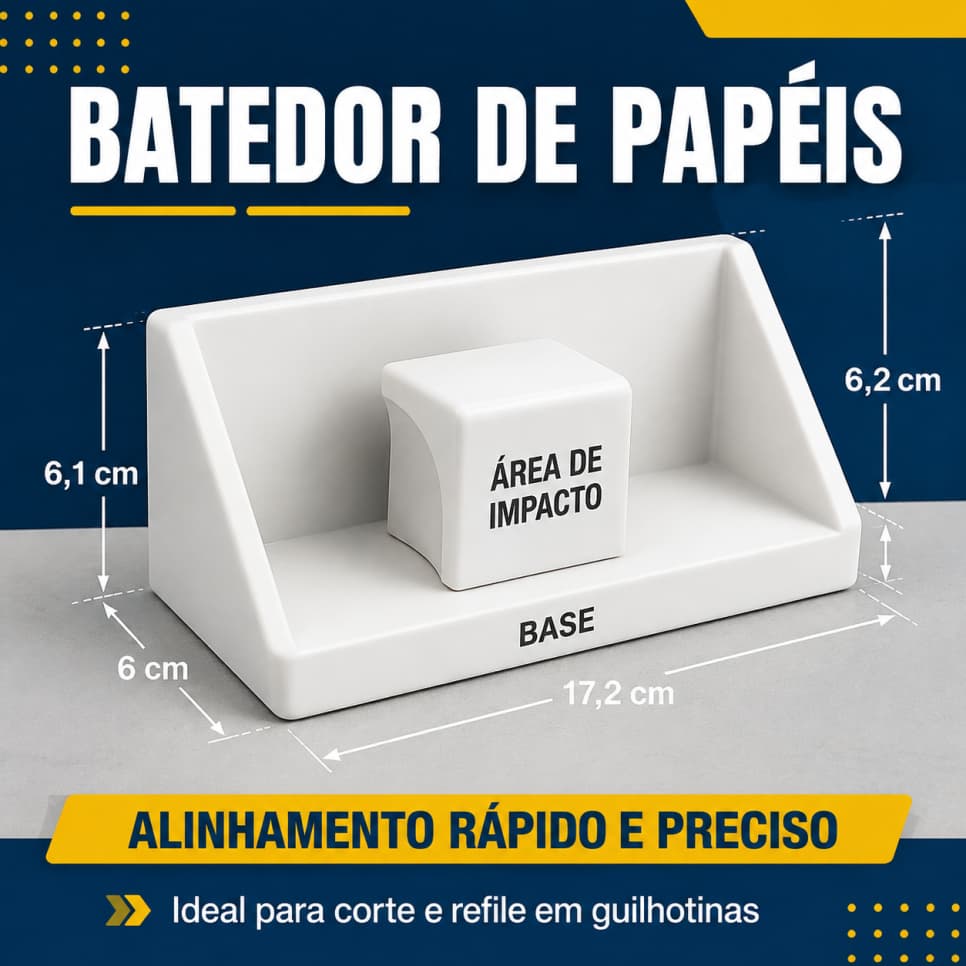Batedor de Papel para Guilhotina em Impressão 3D | Corte e Refile Preciso