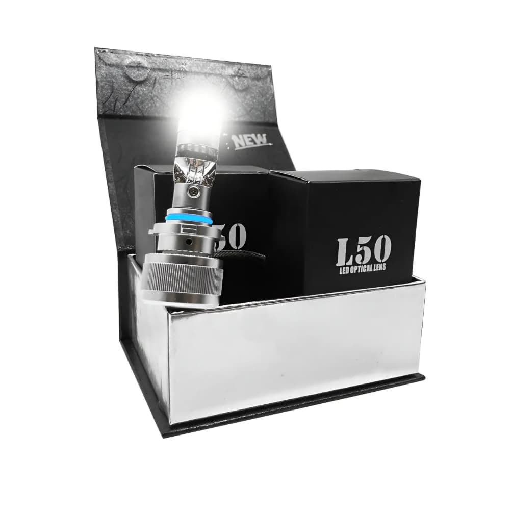 Kit Lâmpada Super Led Hb3 9005 12v 50w 6500k Com Projetor