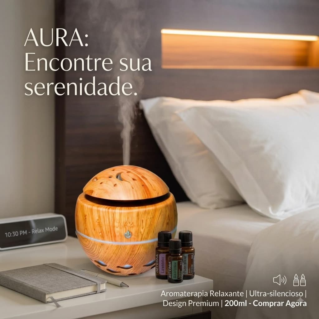Umidificador De Ar Com Led 300ml