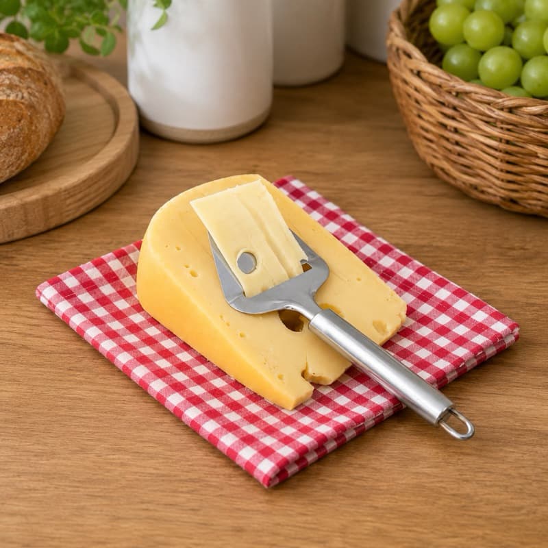 Espátula Fatiadora de Queijo em Aço Inox 22cm Cortador e Servidor