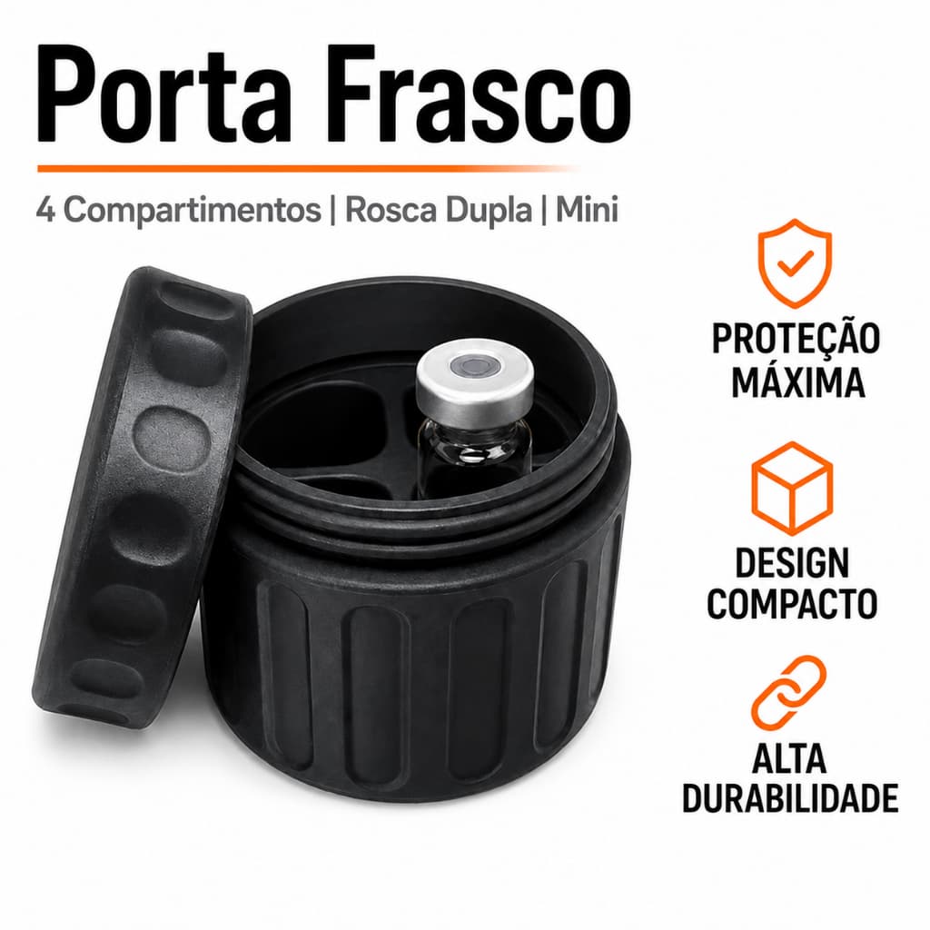 Porta Frascos Ampolas 3ml Organizador Rémedios Tirze Premium Compacto Transporte Seguro