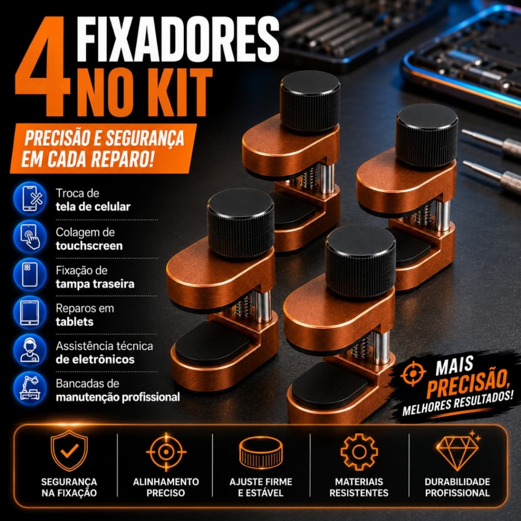 Fixador Prendedor Tela Celular Grampo Display Touch Ajustável Presilha